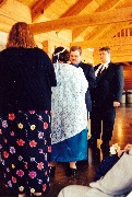 Becky Dorrough, David Diment; Matthew Clabaugh; Beckys wedding; Bass Lake Lodge WPAFB Fairborn OH